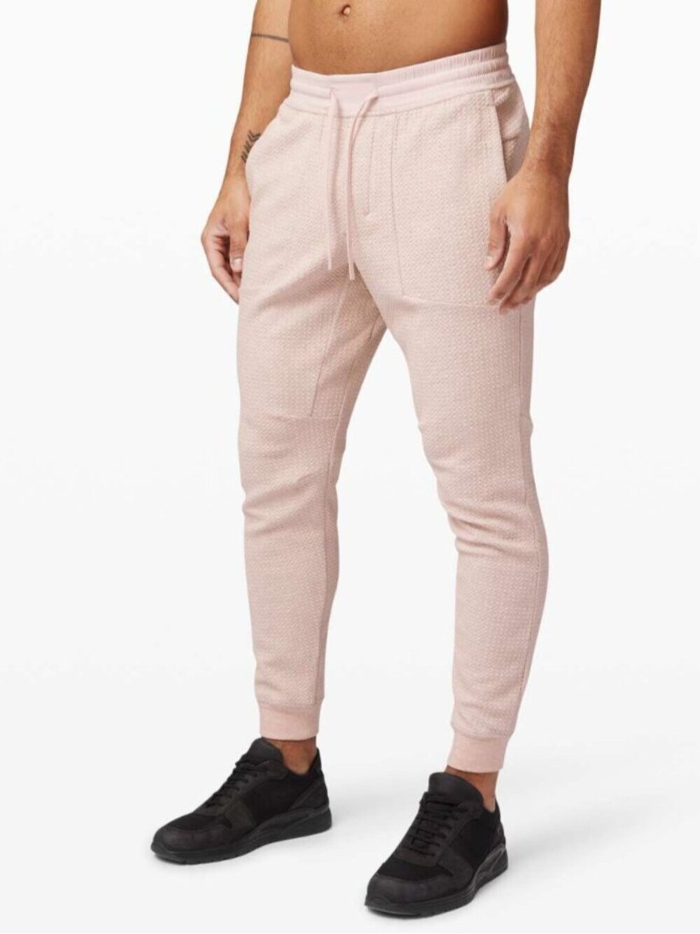 Lululemon At Ease Jogger Heathered Misty Pink / Black